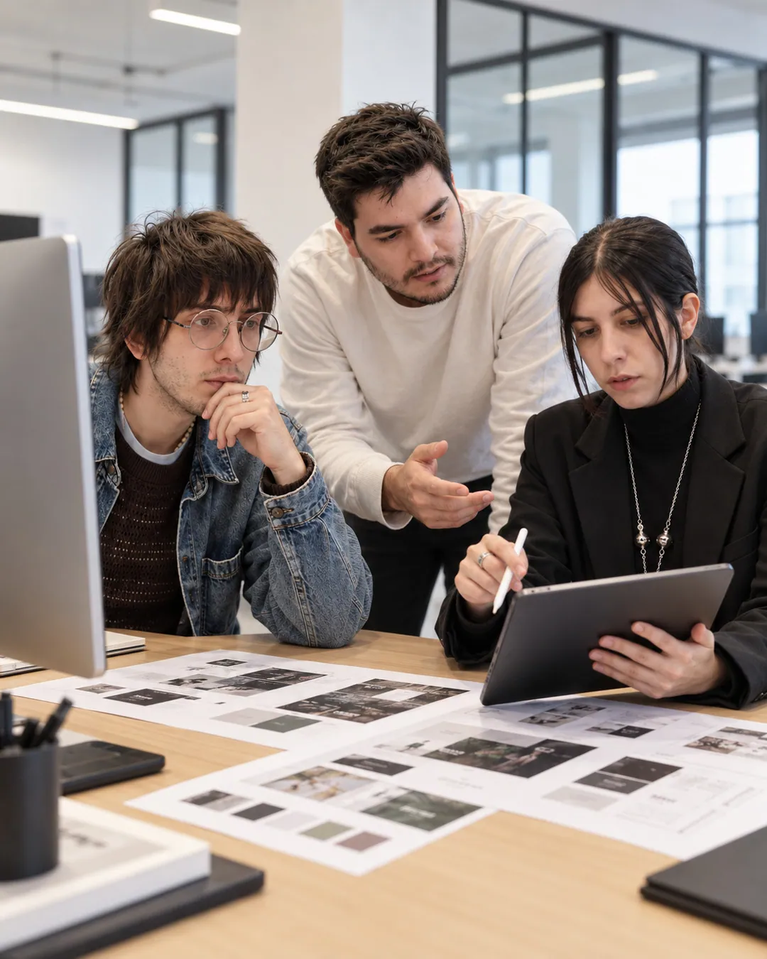 Equipo de Digie revisando propuestas en una tablet